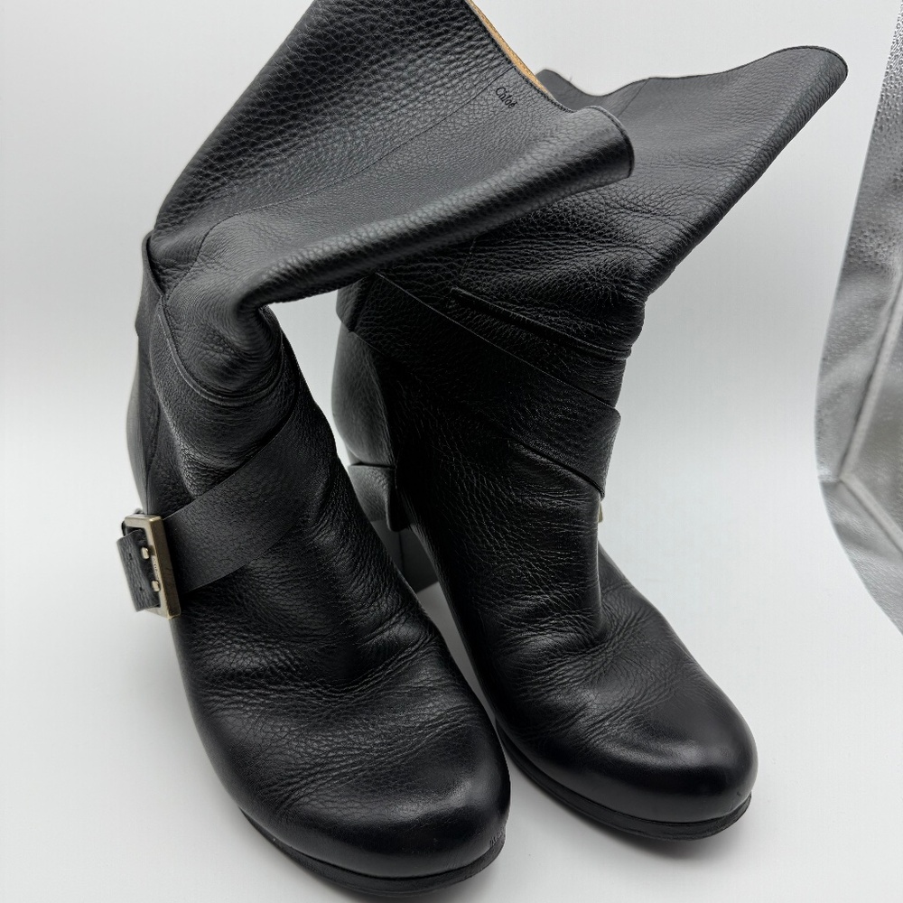 CHLOE MID CALV BOOTS SIZE 40.5